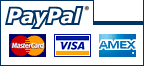 We accept PayPal, MasterCard, VISA and Amercian Express (AMEX).