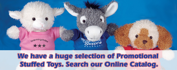 Customized stuffed animals for advertising your company or school. Order personalized brown teddy bears with silk-screened T-Shirts.